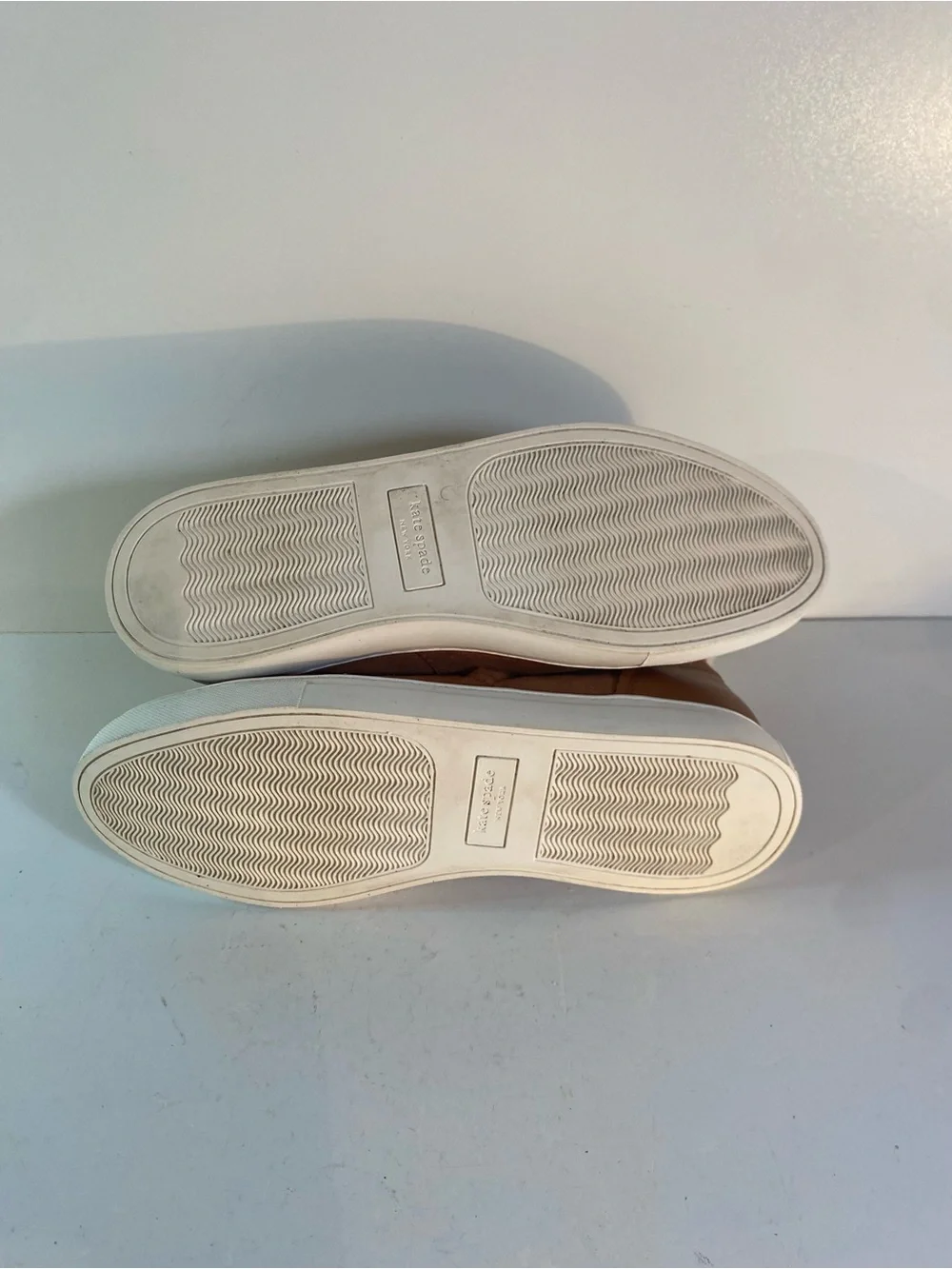 Kate Spade Harper Gingerbread Suede Winter Sneakers Plush White Faux Fur Lining